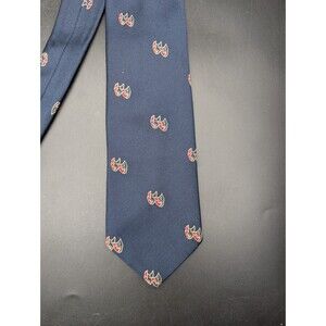 John F Kennedy Center Vintage Comedy Tragedy Neck Tie 57.25” x 3” Navy Blue